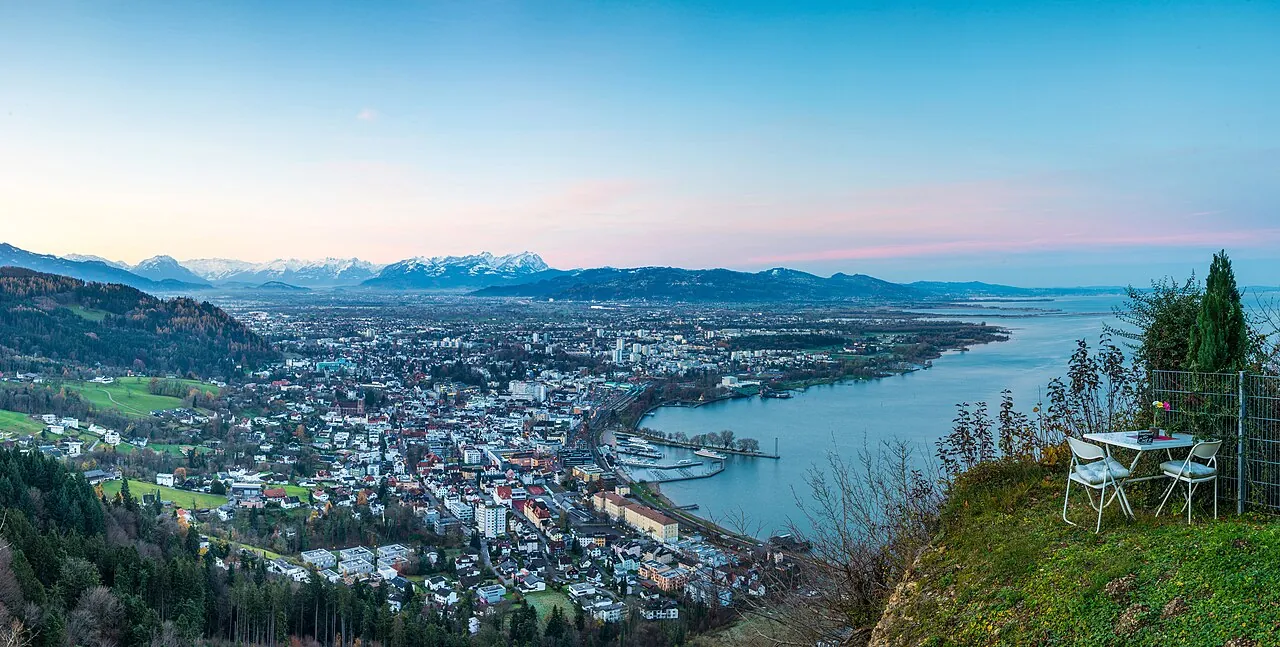 Bregenz and Lake Constance in the early morning